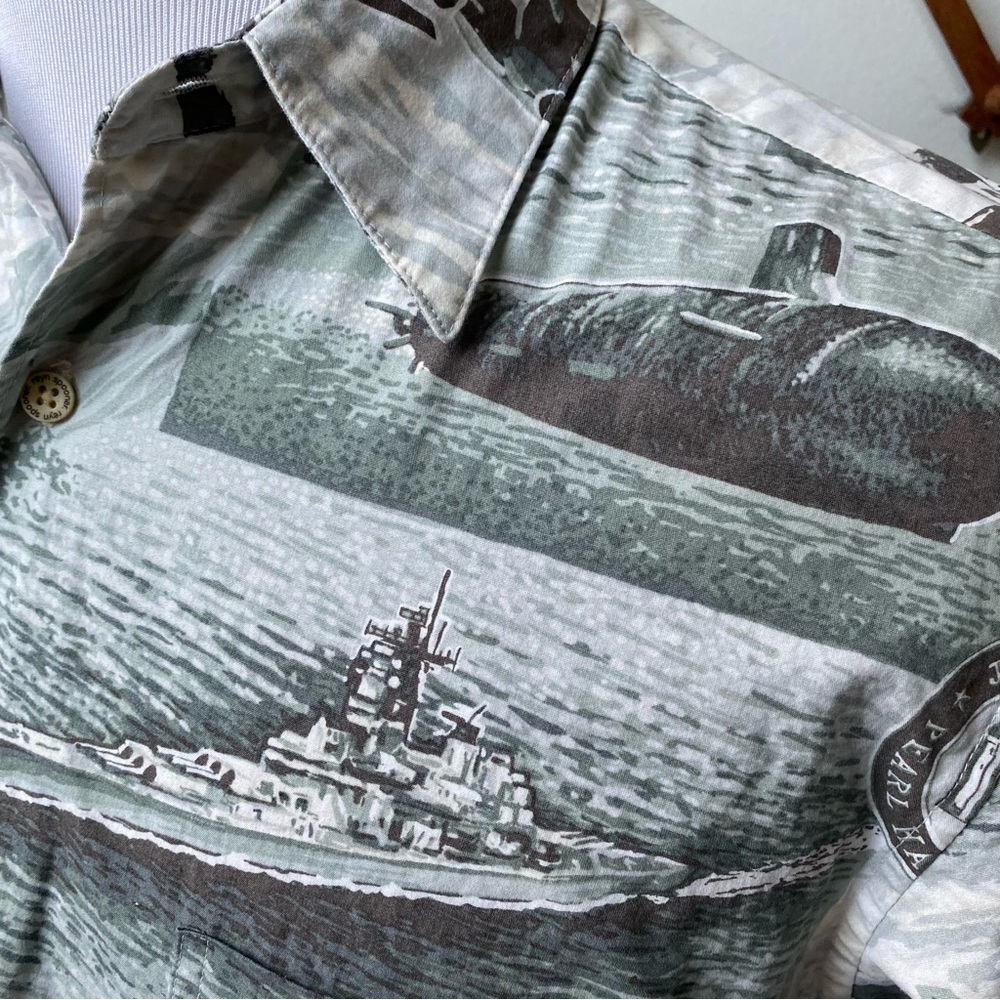 Vintage Reyn Spooner Pearl Harbor Hawaiian Shirt - Picture 8 of 15
